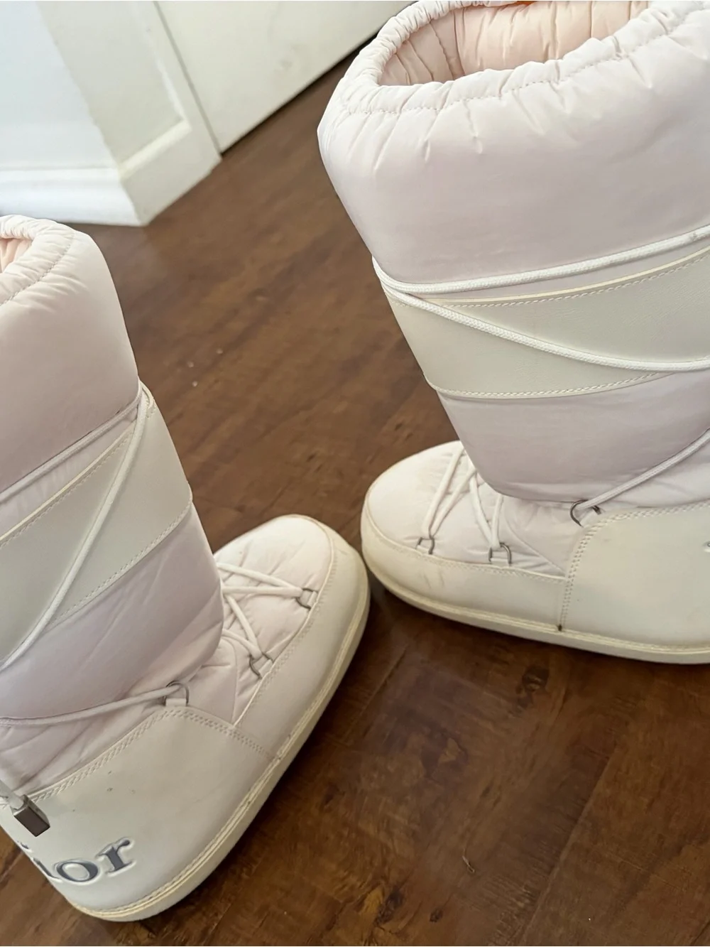 Rare Vintage Christian Dior Galliano Era Moon Boots Snow Boots White 38–40 Y2K